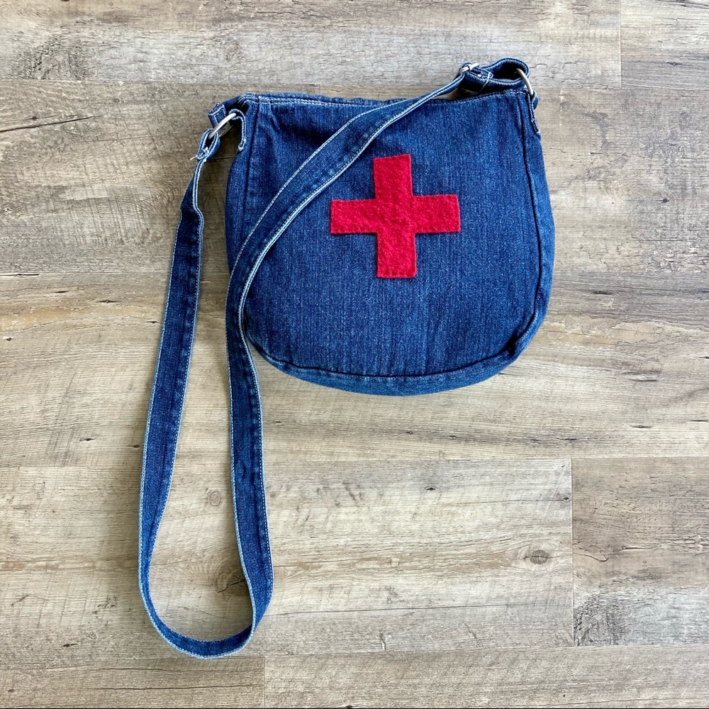 Swiss Army Denim Crossbody / Shoulder Bag Purse - Picture 5 of 14